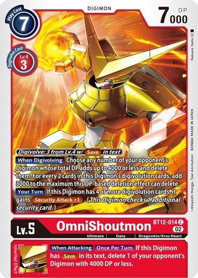 OmniShoutmon (Across Time) Near Mint - Nick Nack's Full Frontal Attack