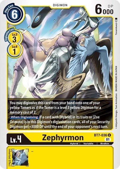 Zephyrmon (The Next Adventure) Near Mint - Nick Nack's Full Frontal Attack