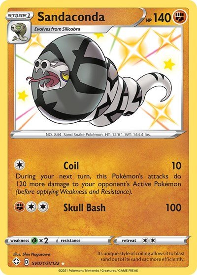 Sandaconda (Shining Fates: Shiny Vault) Near Mint Holofoil - Nick Nack's Full Frontal Attack