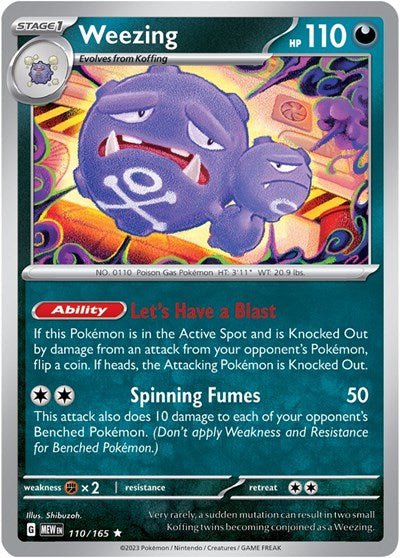 Weezing (Scarlet and Violet: 151) Near Mint Holofoil - Nick Nack's Full Frontal Attack