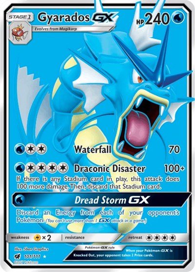 Gyarados GX (Full Art) (SM - Crimson Invasion) Near Mint Holofoil - Nick Nack's Full Frontal Attack