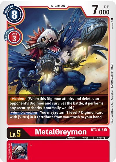 MetalGreymon BT3 - 015 (Release Special Booster) Near Mint - Nick Nack's Full Frontal Attack