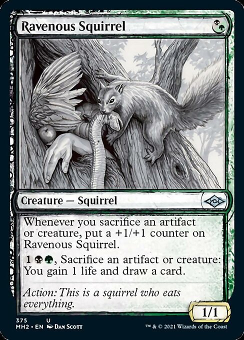 Ravenous Squirrel (Showcase) (Modern Horizons 2) Light Play Foil - Nick Nack's Full Frontal Attack