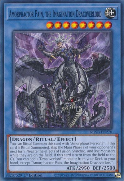 Amorphactor Pain, the Imagination Dracoverlord (25th Anniversary Tin: Dueling Heroes Mega Pack) Light Play 1st Edition - Nick Nack's Full Frontal Attack