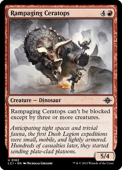 Rampaging Ceratops (The Lost Caverns of Ixalan) Near Mint - Nick Nack's Full Frontal Attack