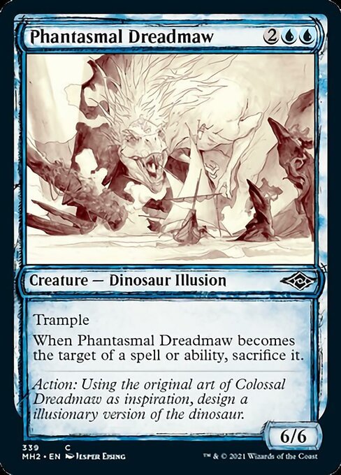 Phantasmal Dreadmaw (Showcase) (Modern Horizons 2) Light Play Foil - Nick Nack's Full Frontal Attack