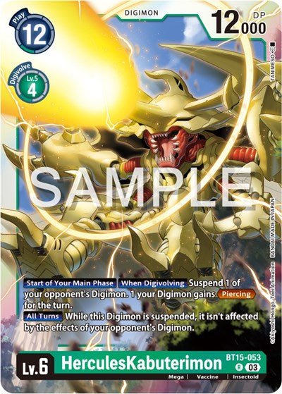 HerculesKabuterimon (Exceed Apocalypse) Near Mint Foil - Nick Nack's Full Frontal Attack