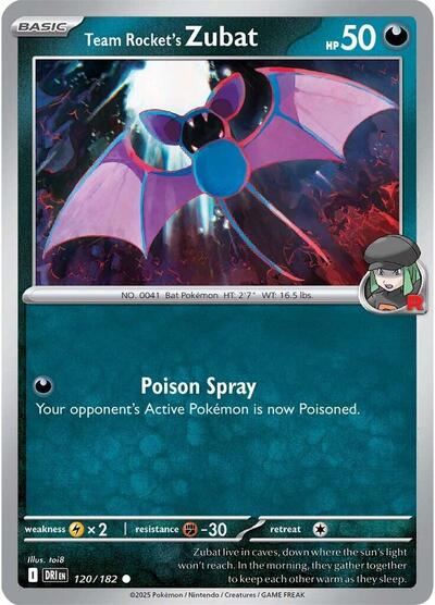 Team Rocket's Zubat (SV10: Destined Rivals) Near Mint - Nick Nack's Full Frontal Attack