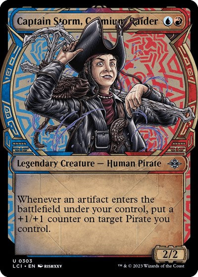 Captain Storm, Cosmium Raider (Showcase) (The Lost Caverns of Ixalan) Near Mint Foil - Nick Nack's Full Frontal Attack