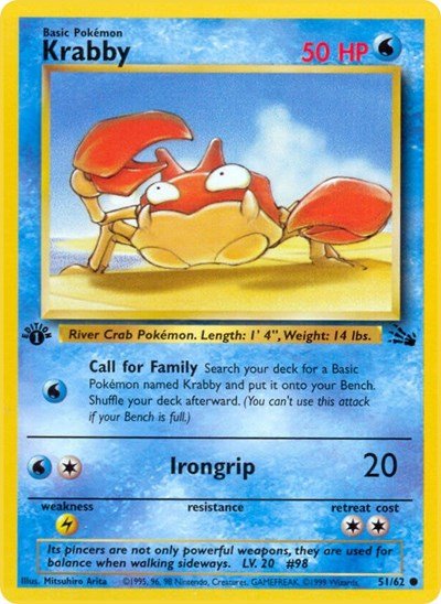 Krabby (Fossil) Medium Play Unlimited - Nick Nack's Full Frontal Attack