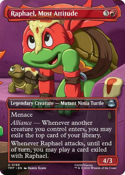 Raphael, Most Attitude (Borderless) (Teenage Mutant Ninja Turtles) Near Mint Foil