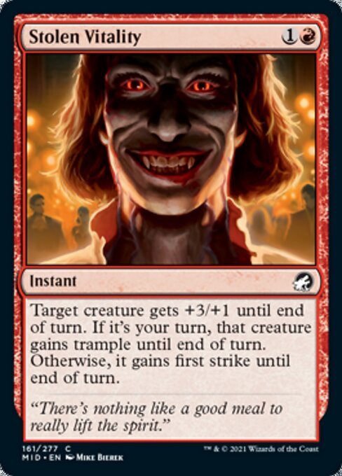 Stolen Vitality (Innistrad: Midnight Hunt) Near Mint - Nick Nack's Full Frontal Attack
