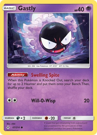 Gastly (67) (SM - Unbroken Bonds) Near Mint