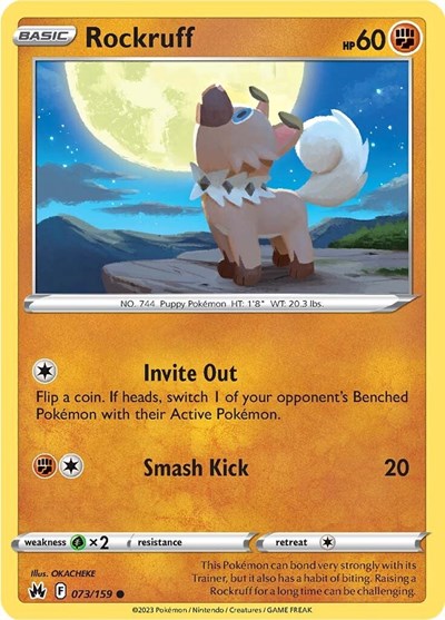 Rockruff (Crown Zenith) Near Mint Reverse Holofoil