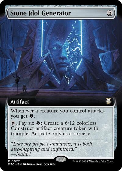 Stone Idol Generator (Extended Art) (Ripple Foil) (Commander: Modern Horizons 3) Near Mint Foil