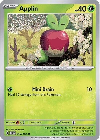 Applin (SV10: Destined Rivals) Near Mint - Nick Nack's Full Frontal Attack