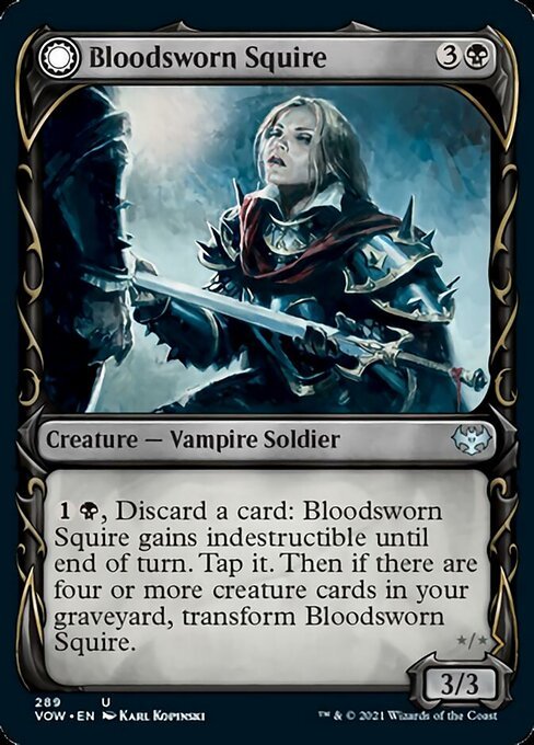 Bloodsworn Squire / Bloodsworn Knight (Showcase) (Innistrad: Crimson Vow) Near Mint - Nick Nack's Full Frontal Attack