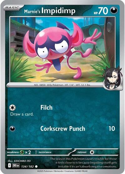Marnie's Impidimp (SV10: Destined Rivals) Near Mint - Nick Nack's Full Frontal Attack