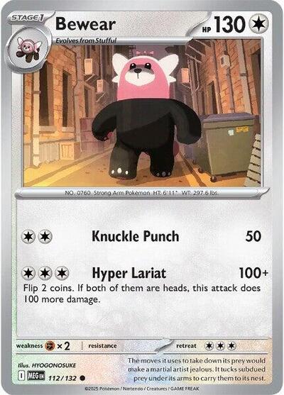 Bewear (ME01: Mega Evolution) Near Mint Reverse Holofoil - Nick Nack's Full Frontal Attack