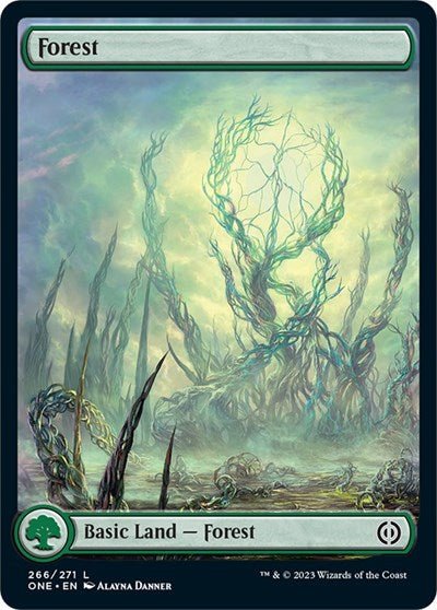 Forest (266) - Full Art (Phyrexia: All Will Be One) Near Mint - Nick Nack's Full Frontal Attack