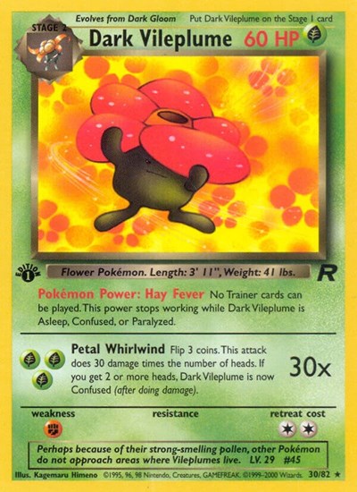 Dark Vileplume (30) (Team Rocket) Near Mint Unlimited