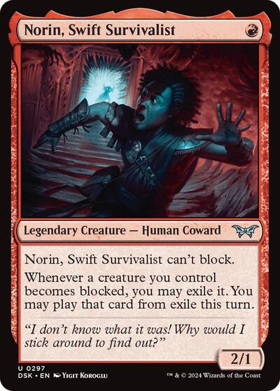 Norin, Swift Survivalist (0297) (Duskmourn: House of Horror) Near Mint - Nick Nack's Full Frontal Attack