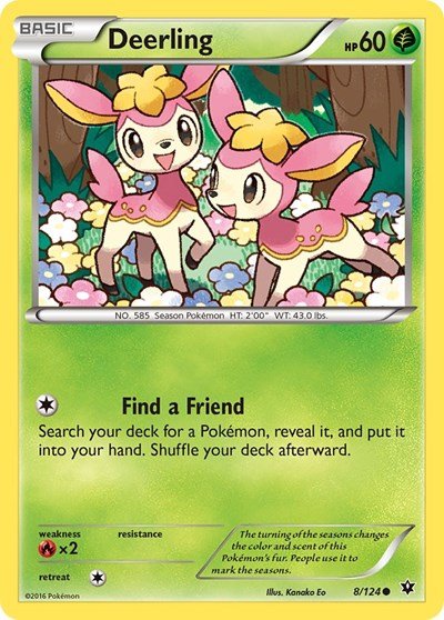Deerling (XY - Fates Collide) Light Play - Nick Nack's Full Frontal Attack