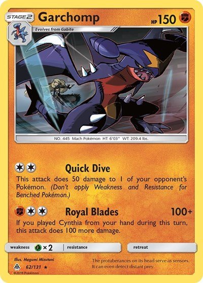 Garchomp (SM - Forbidden Light) Light Play Holofoil - Nick Nack's Full Frontal Attack