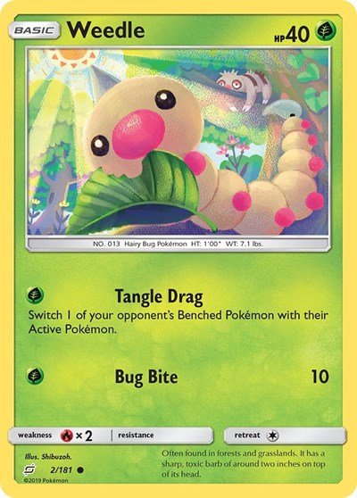Weedle (2) (SM - Team Up) Near Mint - Nick Nack's Full Frontal Attack