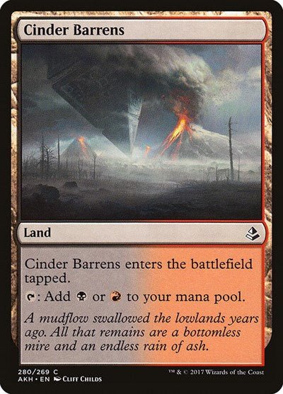 Cinder Barrens (Amonkhet) Near Mint - Nick Nack's Full Frontal Attack
