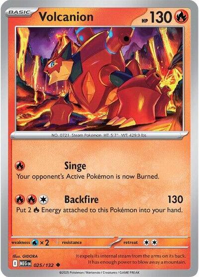 Volcanion (ME01: Mega Evolution) Near Mint - Nick Nack's Full Frontal Attack