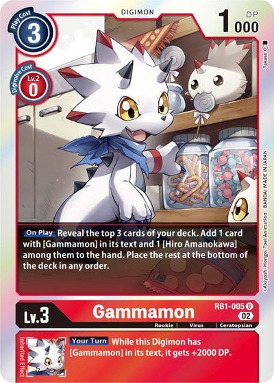 Gammamon RB1 - 005 (Resurgence Booster) Near Mint Foil - Nick Nack's Full Frontal Attack