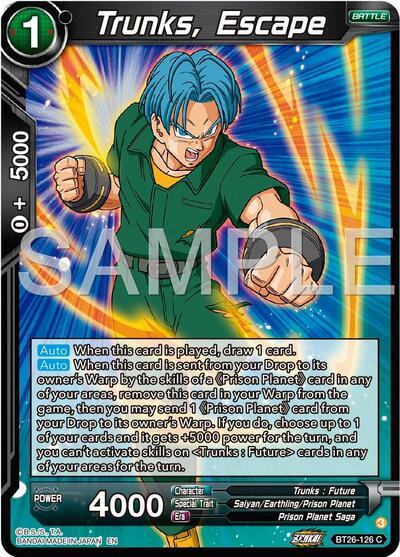 Trunks, Escape (Ultimate Advent) Near Mint - Nick Nack's Full Frontal Attack
