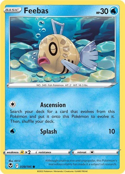 Feebas (SWSH12: Silver Tempest) Near Mint - Nick Nack's Full Frontal Attack
