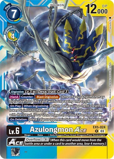 Azulongmon ACE (Animal Colosseum) Near Mint Foil - Nick Nack's Full Frontal Attack