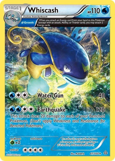 Whiscash (Alpha) (XY - Primal Clash) Near Mint - Nick Nack's Full Frontal Attack