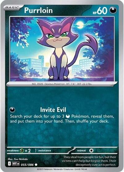 Purrloin (SV: White Flare) Near Mint Reverse Holofoil - Nick Nack's Full Frontal Attack