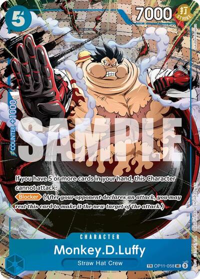 Monkey.D.Luffy OP11-058 (TR) (Carrying On His Will) Near Mint Foil