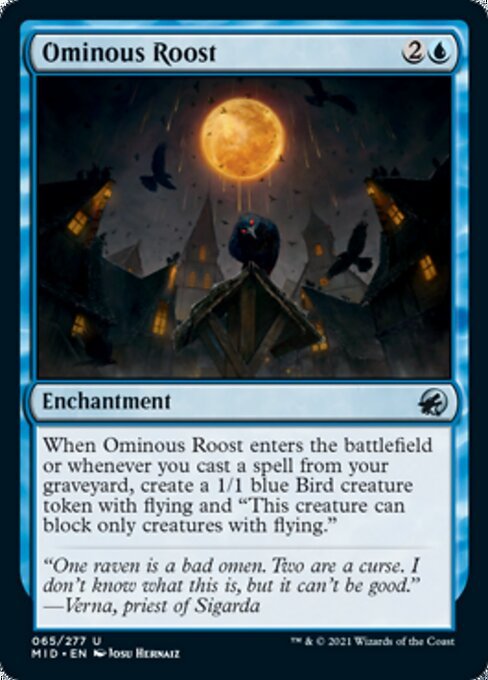 Ominous Roost (Innistrad: Midnight Hunt) Near Mint - Nick Nack's Full Frontal Attack