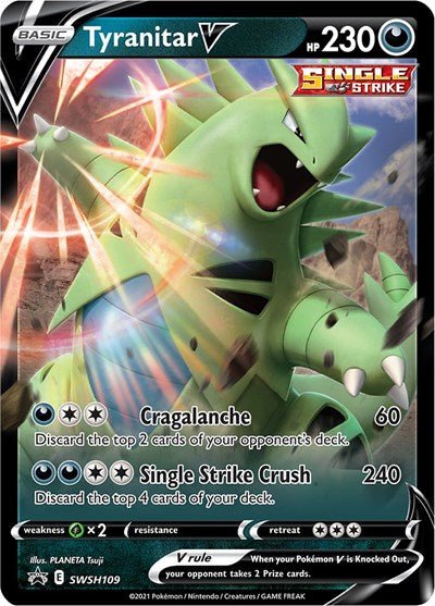 Tyranitar V - SWSH109 (SWSH: Sword & Shield Promo Cards) Near Mint Holofoil - Nick Nack's Full Frontal Attack