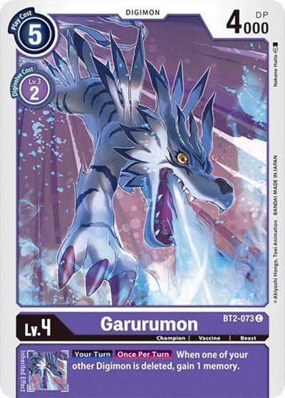 Garurumon BT2 - 073 (Release Special Booster) Near Mint - Nick Nack's Full Frontal Attack