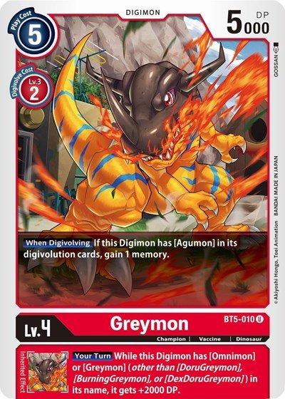 Greymon (Battle of Omni) Near Mint - Nick Nack's Full Frontal Attack