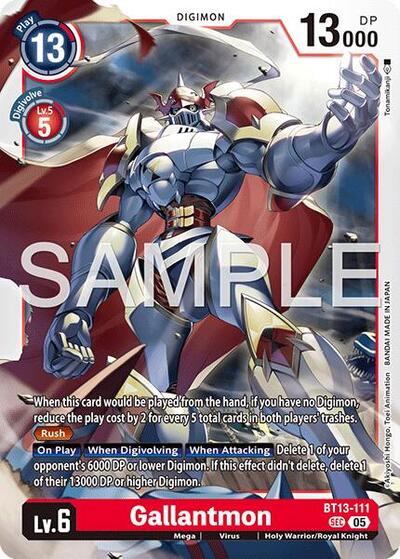 Gallantmon BT13-111 (Advanced Booster Digimon Generation) Near Mint