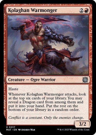 Kolaghan Warmonger (March of the Machine: The Aftermath) Near Mint - Nick Nack's Full Frontal Attack