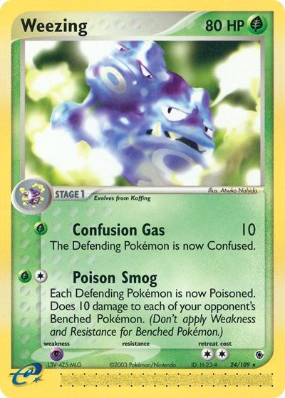 Weezing (Ruby and Sapphire) Medium Play Reverse Holofoil - Nick Nack's Full Frontal Attack