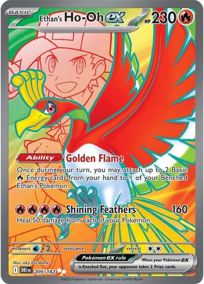 Ethan's Ho-Oh ex - 209 (SV10: Destined Rivals) Near Mint Holofoil