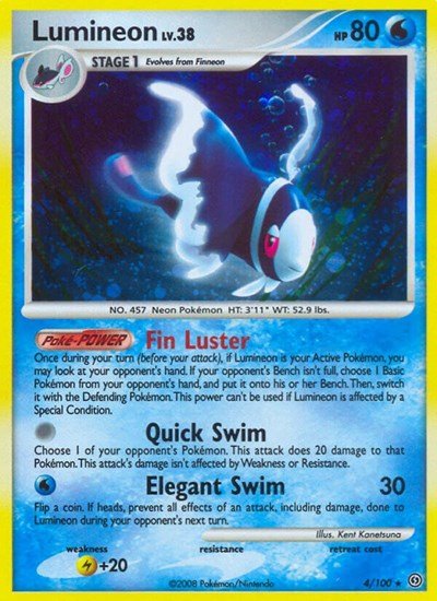 Lumineon (Stormfront) Damaged / Poor Reverse Holofoil - Nick Nack's Full Frontal Attack