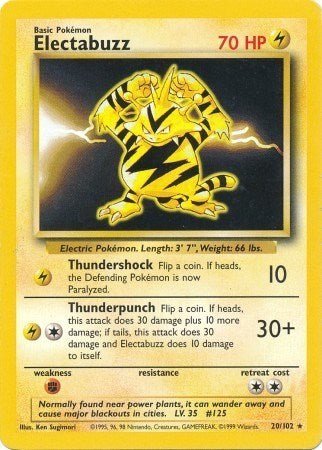 Electabuzz (Base Set) Damaged / Poor - Nick Nack's Full Frontal Attack