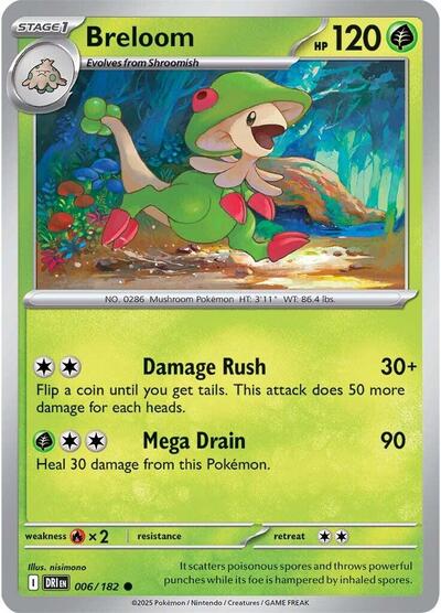 Breloom (SV10: Destined Rivals) Near Mint - Nick Nack's Full Frontal Attack