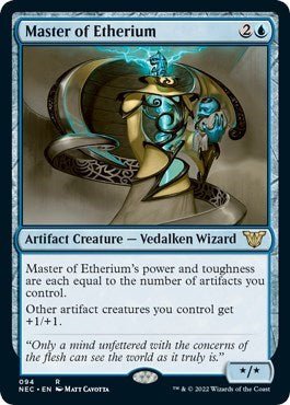 Master of Etherium (Commander: Kamigawa: Neon Dynasty) Near Mint - Nick Nack's Full Frontal Attack